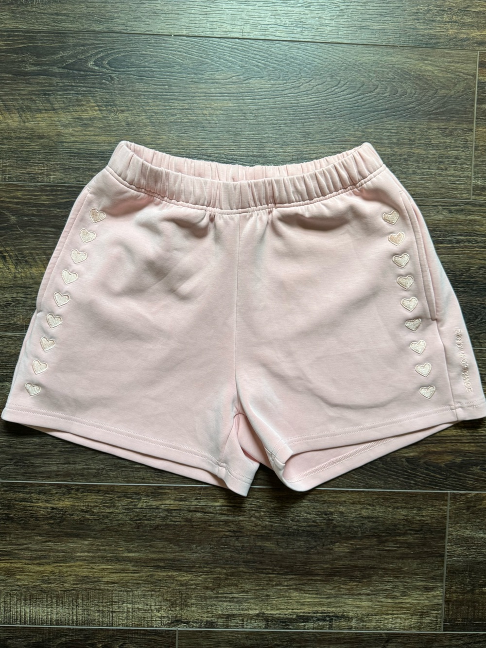 Dandy Worldwide “Lover" Sweat Shorts Light Pink Small NWOT